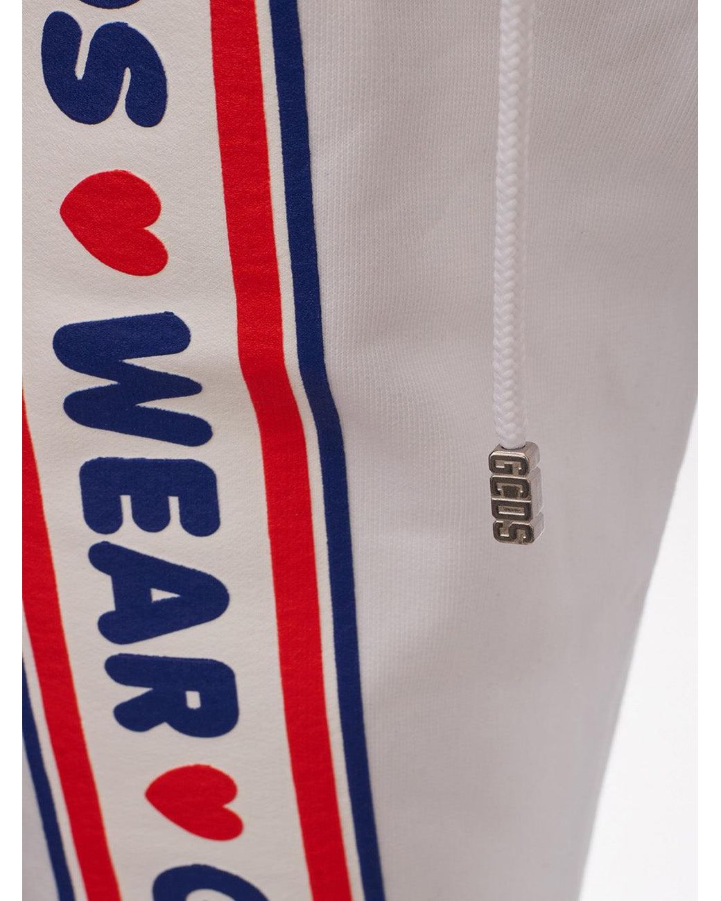 Gcds White Sweatpants With Logo for men