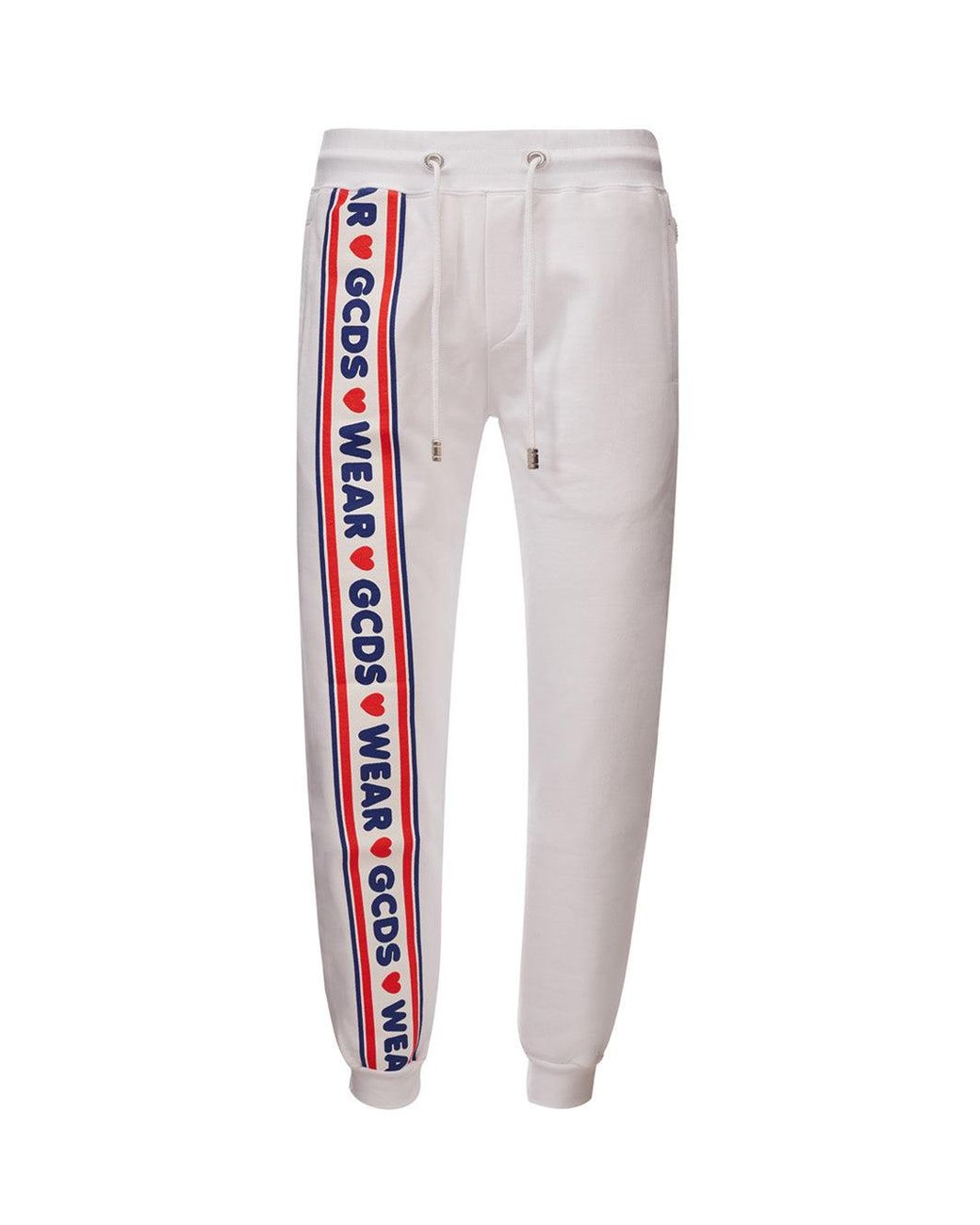 Gcds White Sweatpants With Logo for men