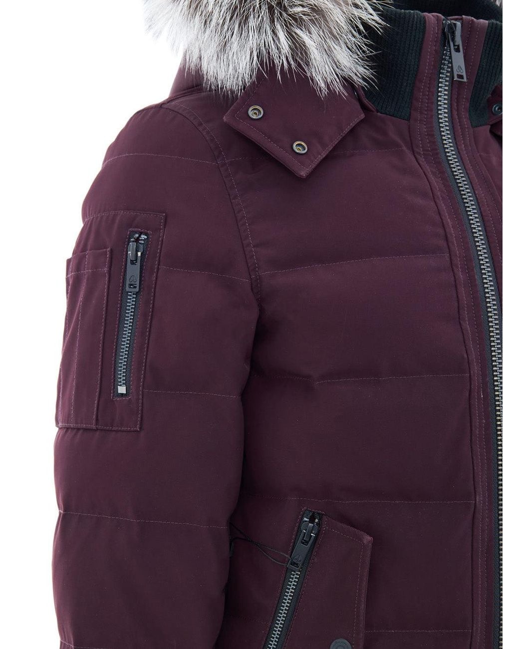 Moose Knuckles Purple Piumino Bomber