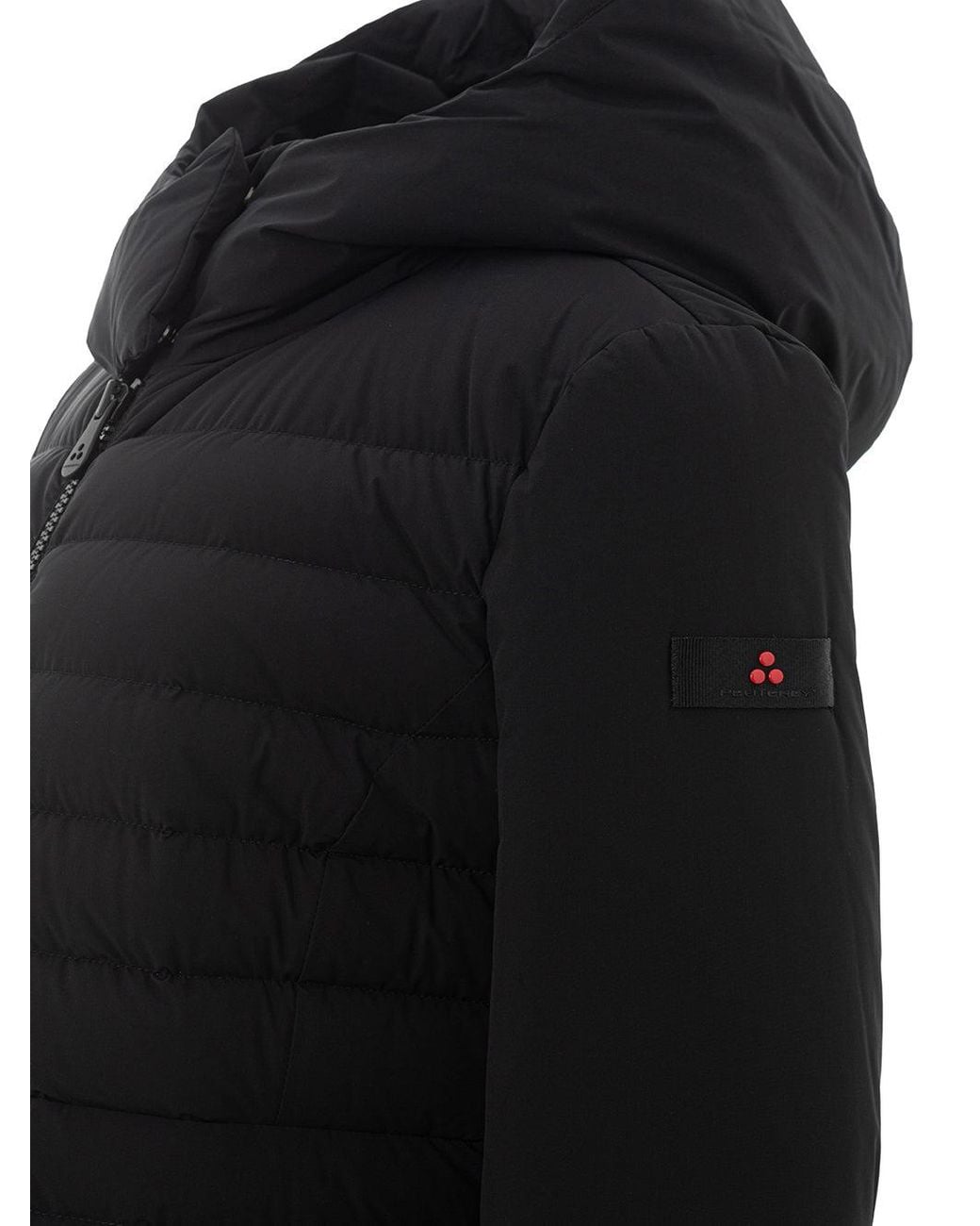 Peuterey Long Quilted Black Jacket