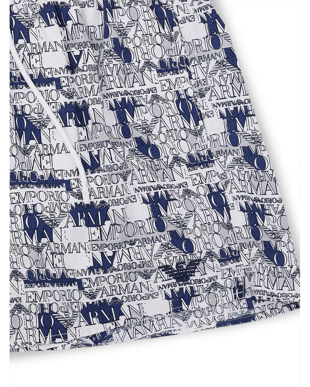 Emporio Armani Blue Costume Boxer With Printing for men