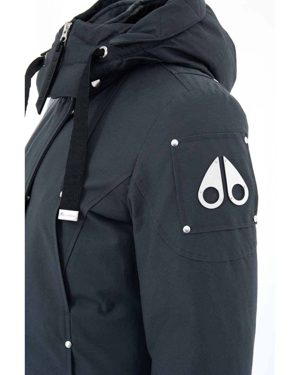 Moose Knuckles Blue Parka Con Cappuccio