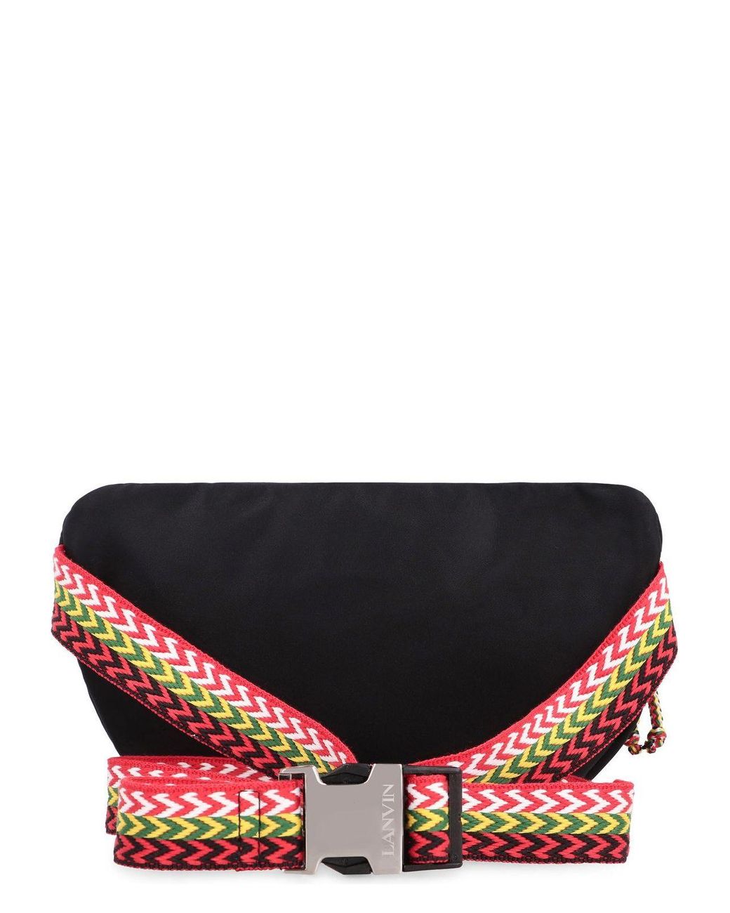 ショルダーバッグ Lanvin Black Nylon Curb Belt Bag 20897836_51065134_600.jpg