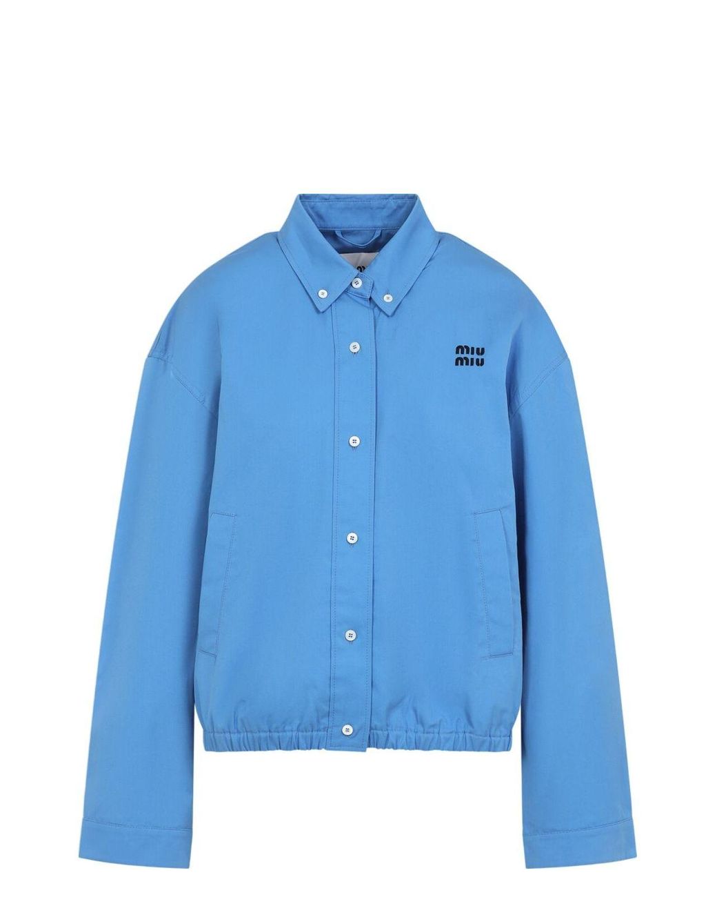 ジャケット MiuMiu FW25 Miu Miu Cotton Jacket (ML1263SOOO 1BMS F0237) Miu Miu Cotton Jacket in Blue | Lyst