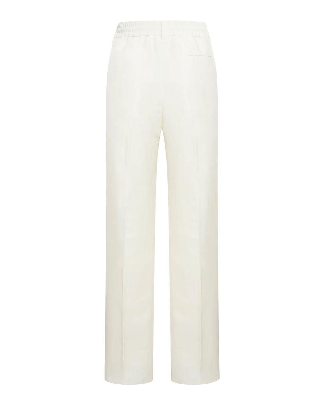 Burberry Lar Linen Pants With Runned Waist in White for Men Lyst UK