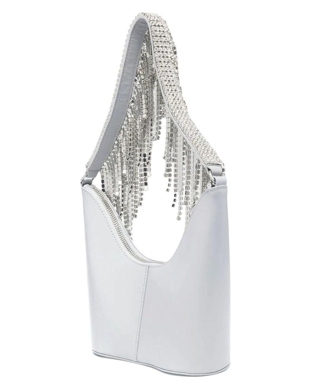 KARA CRYSTAL FRINGE BEAN SHOULDER BAG