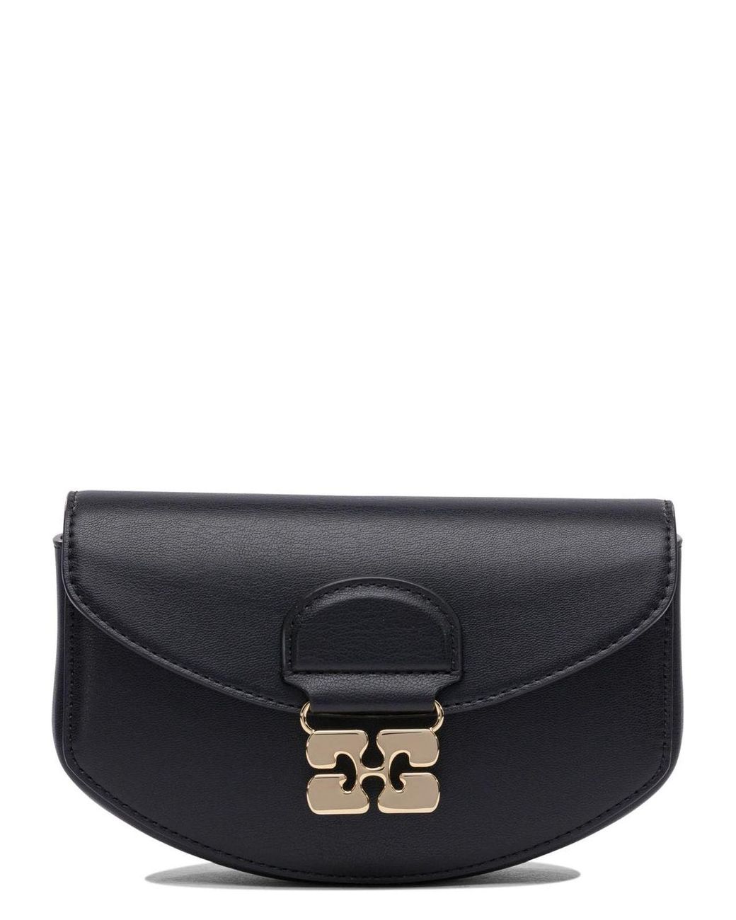 Ganni Apo-G Wallet On Chain in Black | Lyst