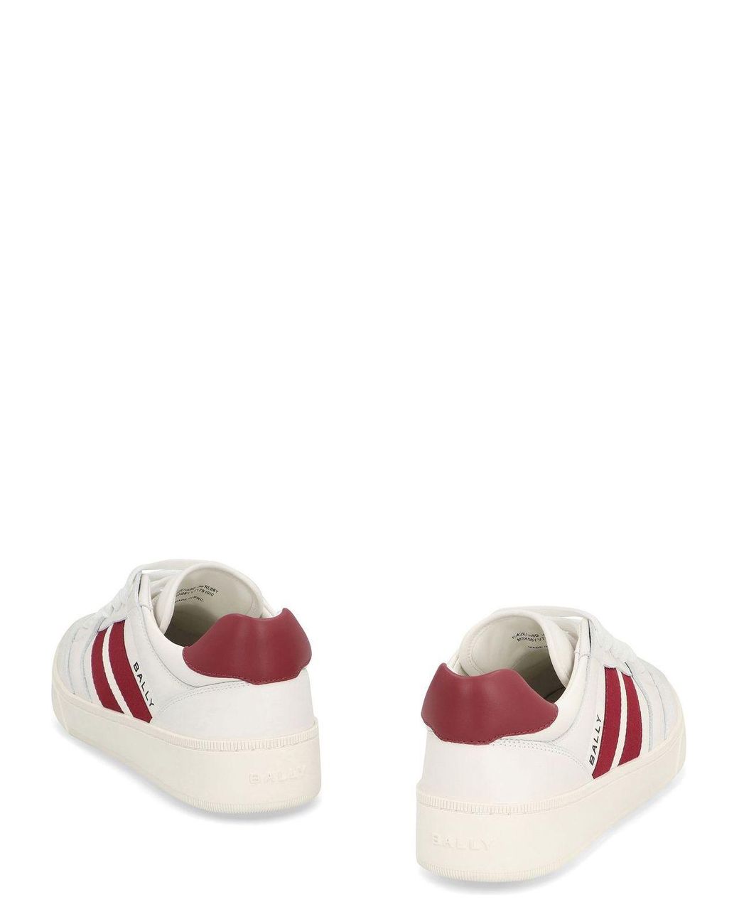 Bally Rebby Leather Low-Top Sneakers in Pink | Lyst