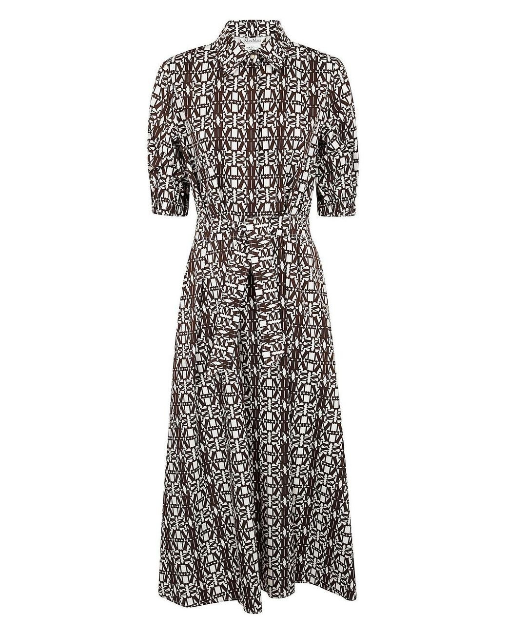 【送料&関税込】Max Mara luxgi Brown Cotton Dress Max Mara Luxgi Maxi Dress | Brown | FARFETCH