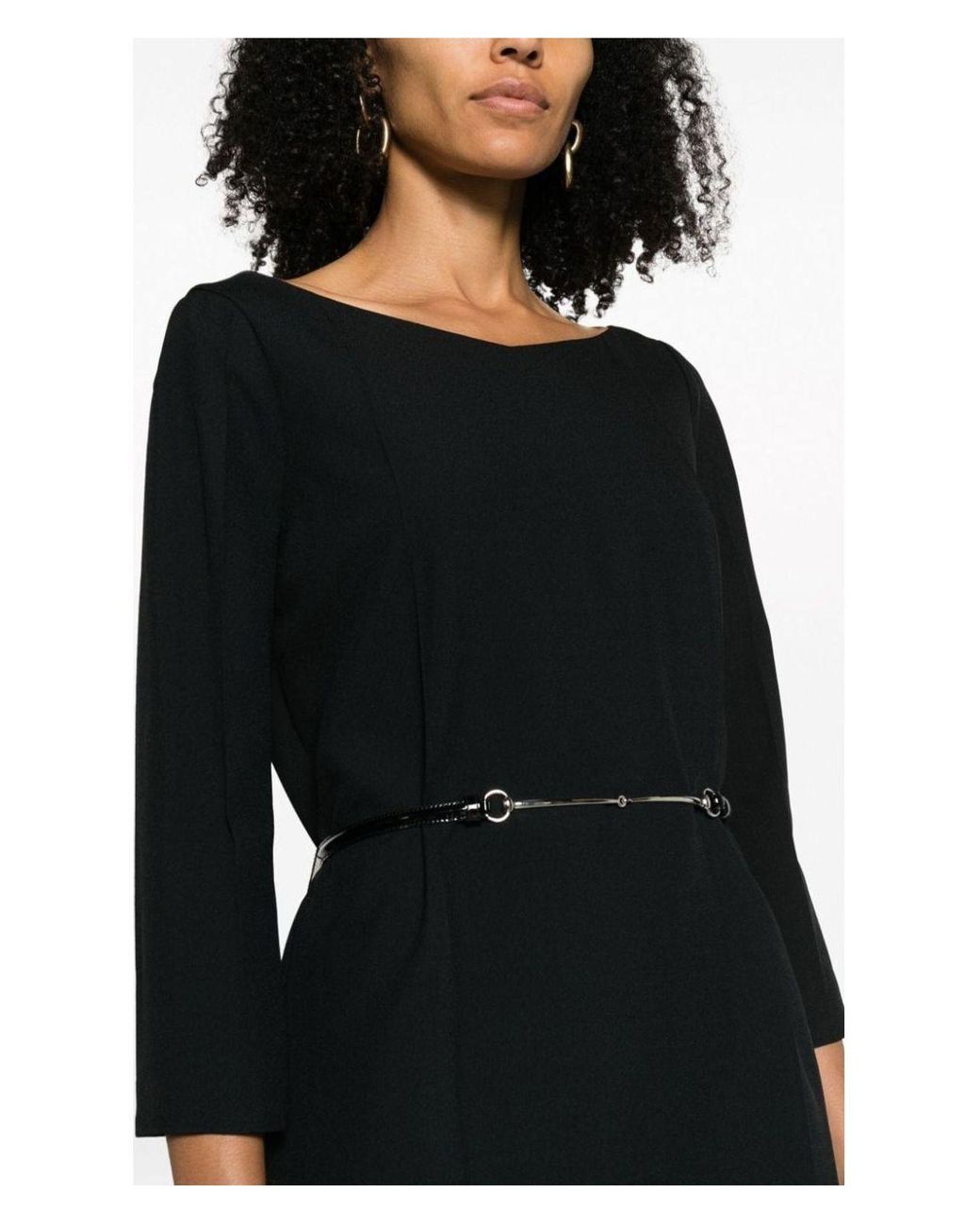 ワンピース GUCCI BLACK CREPE MINI DRESS Gucci Crepe Mini Dress in Black | Lyst