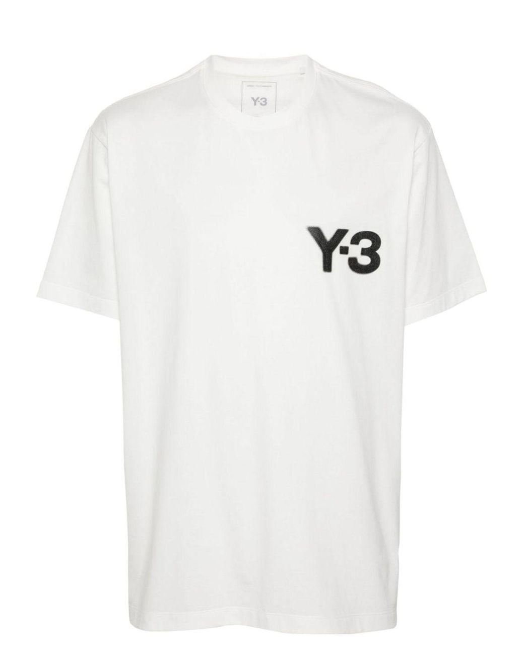 Y 3 Ls T Shirt Logo T Shirt In White For Men Lyst y-3-ls-t-shirt-logo-t-shirt-in-white-for-men-lyst