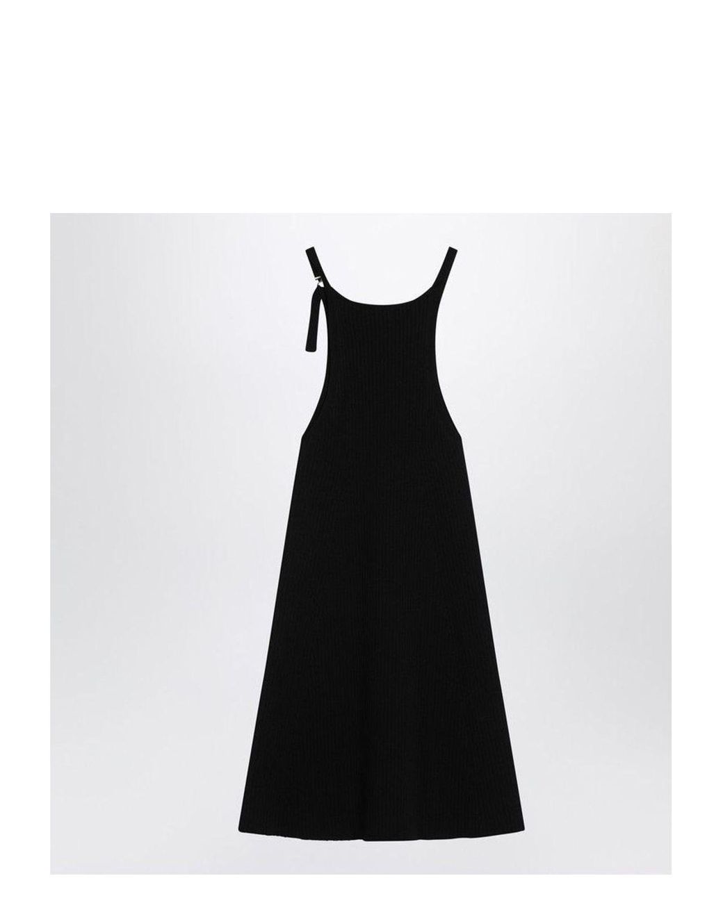 ワンピース Courreges Black Ribbed Mini Dress Black Ribbed Minidress by Courrèges on Sale