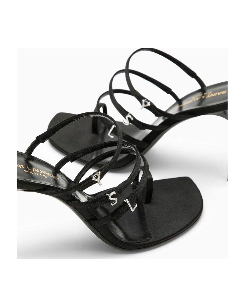 Saint Laurent Jerry 95 サンダル Saint Laurent Jerry 95 Satin Sandal – Bluefly