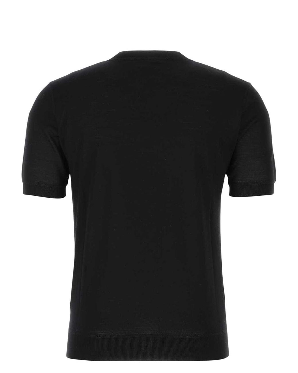 Tシャツ・カットソー PRADA Black Wool Blend Polo Shirt Prada Midnight Blu Wool Polo Shirt - Polo Shirts - BeyondStyle