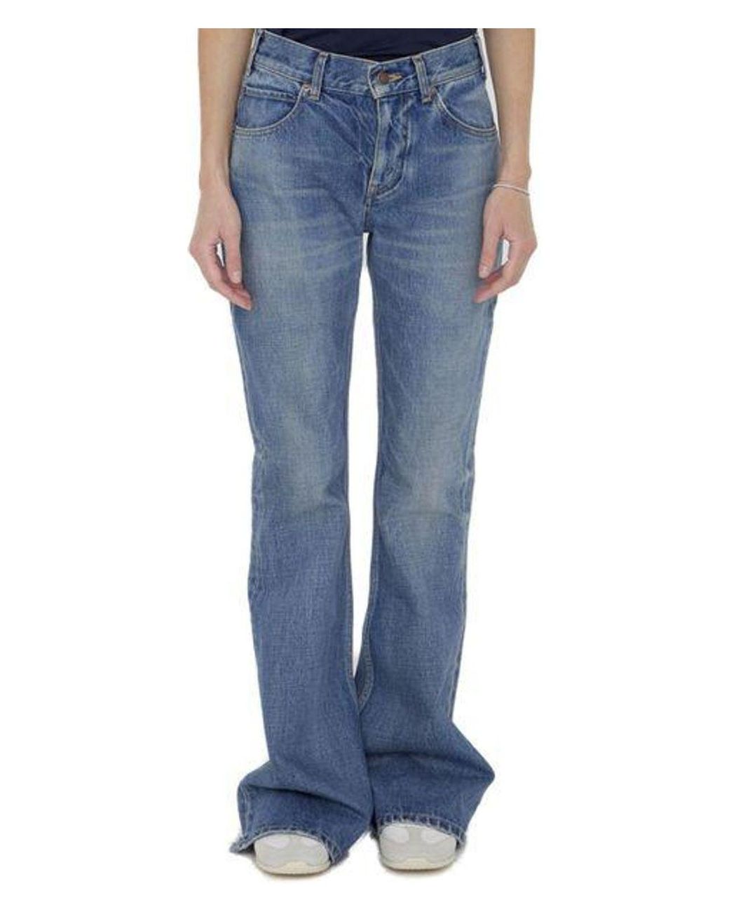 Celine High-Rise Flared Jeans in Blue | Lyst