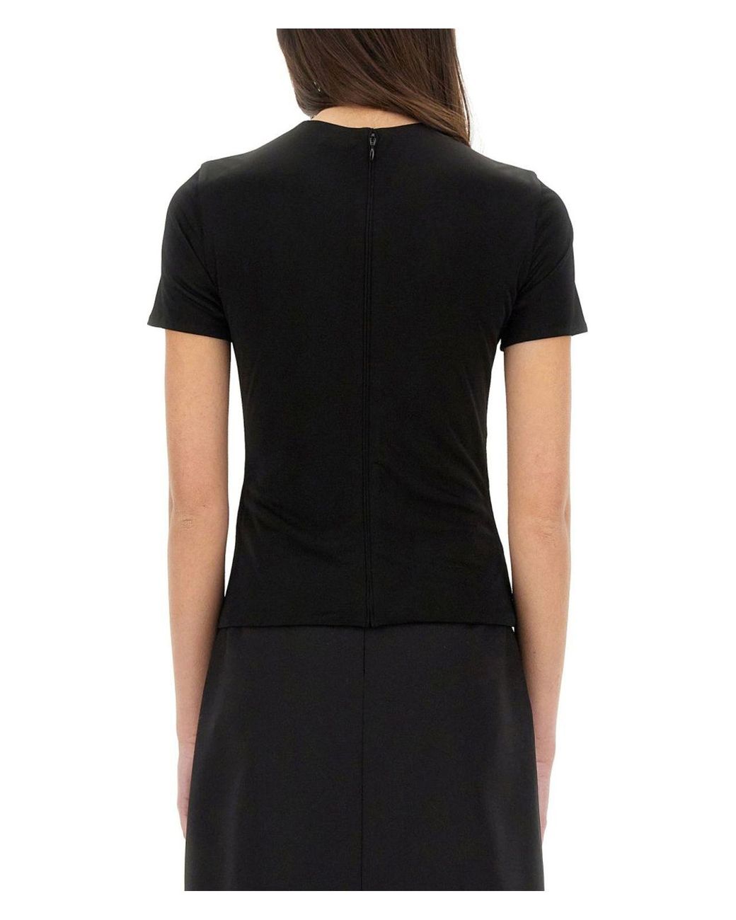【関税&送料込】Versace Safety Pin Curled Top Versace Safety Pin Curled Top in Black | Lyst