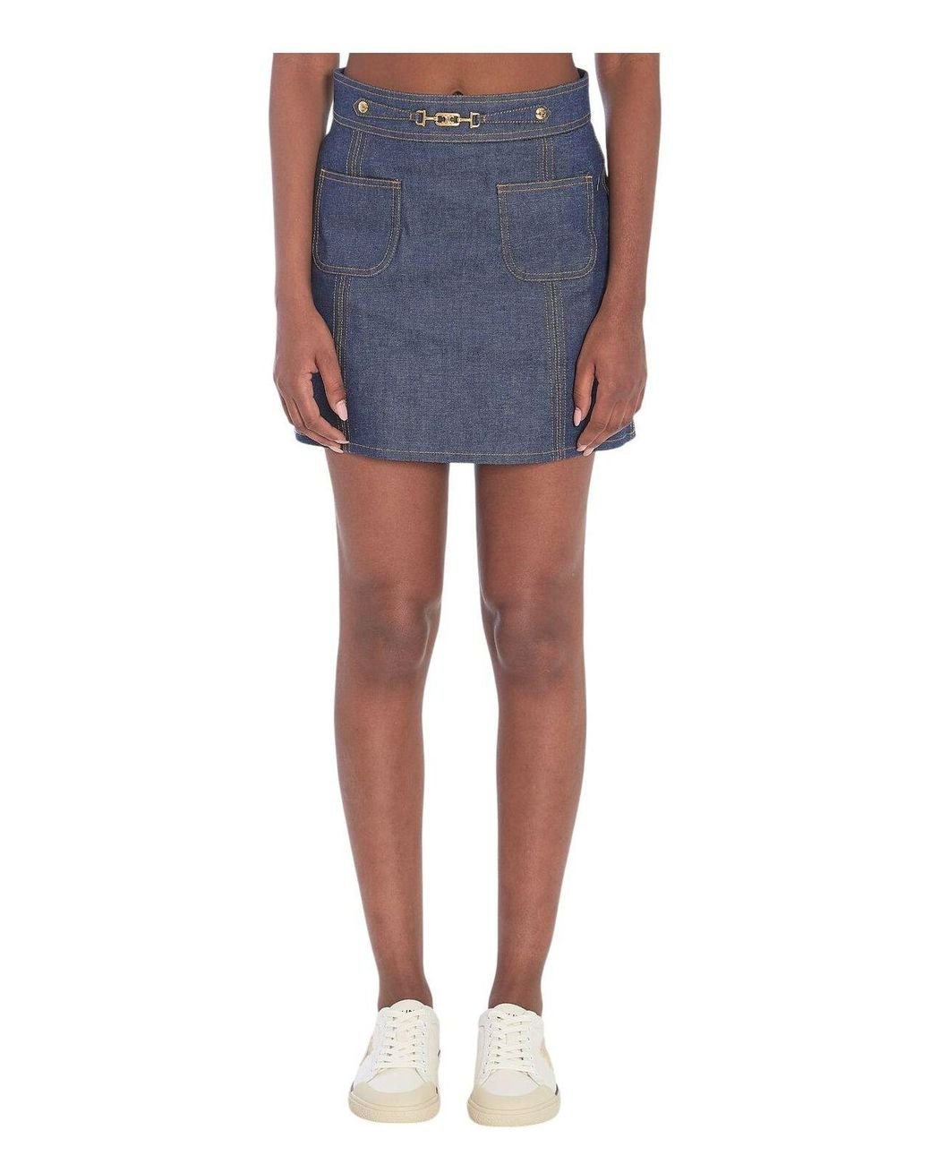 ミニスカート Celine denim mini skirt Celine Denim Mini Skirt in Blue | Lyst