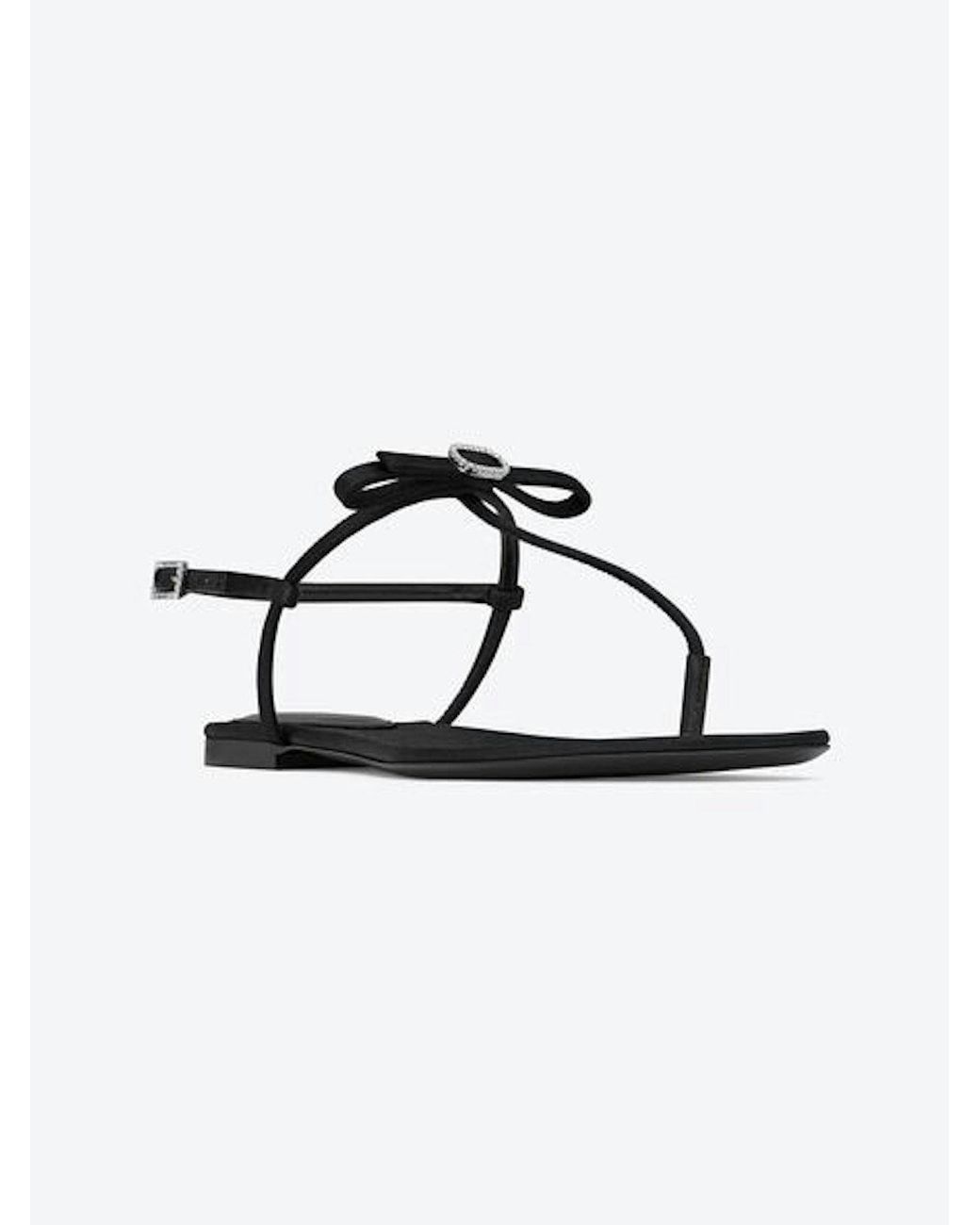 【Saint Laurent】JOTA SANDAL◆7634919QN00 $695 Saint Laurent Women's Black Jota Chain Toe-Ring Sandal