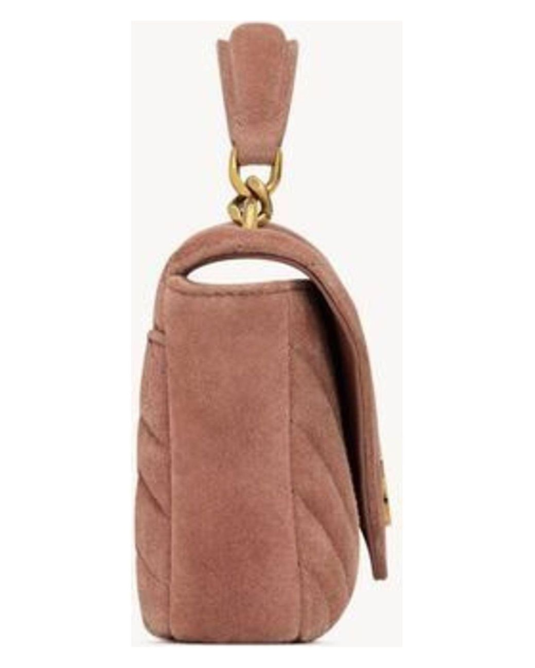 【Saint Laurent】YSL C.WALL MONO SUEDE SATIN CA◆7794301U827 BARELYPINK Saint Laurent YSL C.WALL MONO SUEDE SATIN CA