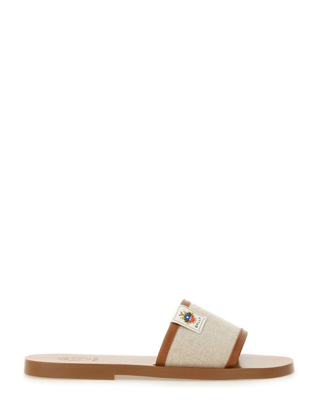 サンダル・ミュール Bally Slide Sandal Sollie Bally Slide Sandal Sollie in Natural | Lyst