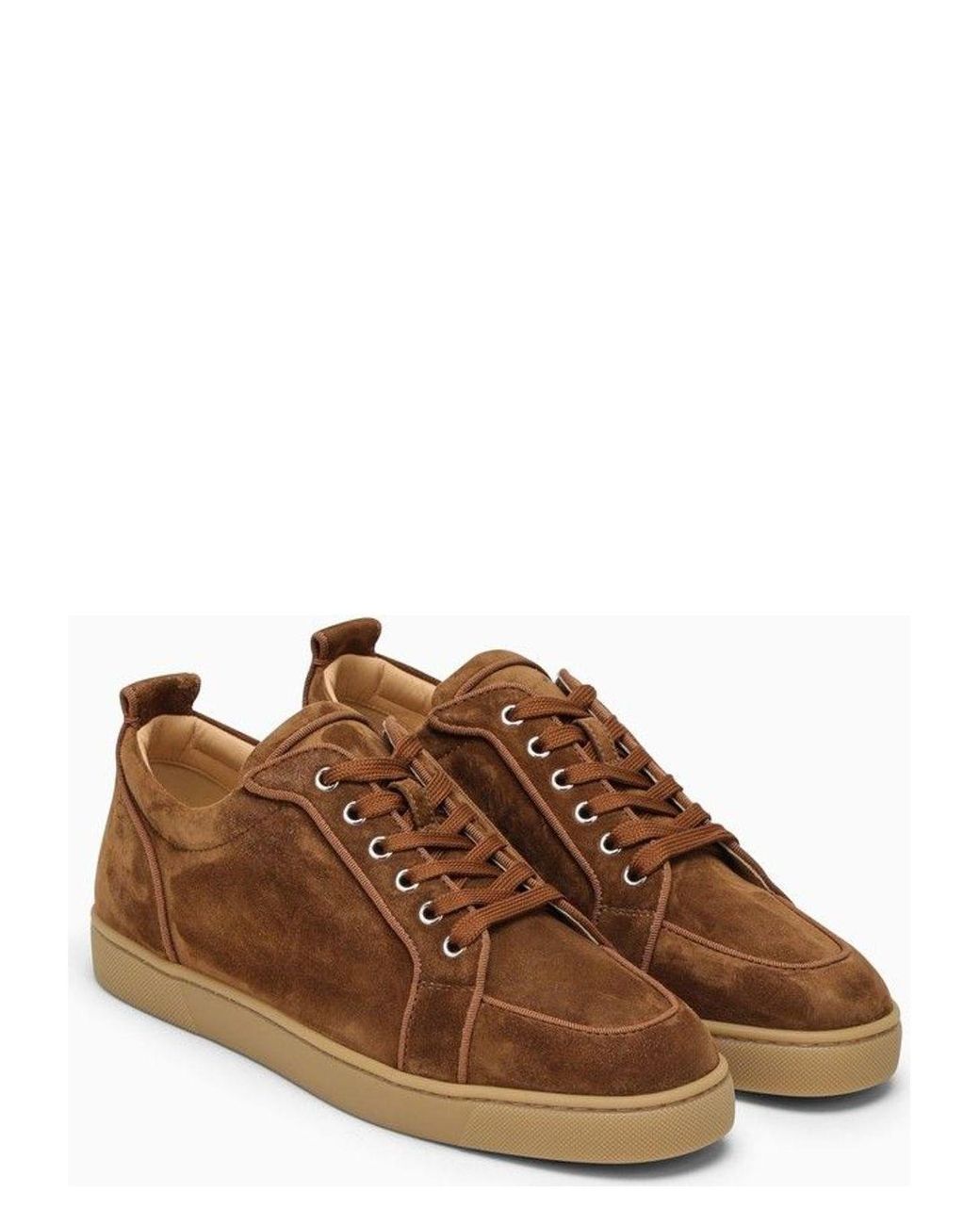 スニーカー Christian Louboutin Brown Suede Trainer Christian Louboutin Suede Trainer Sneaker in Brown for Men