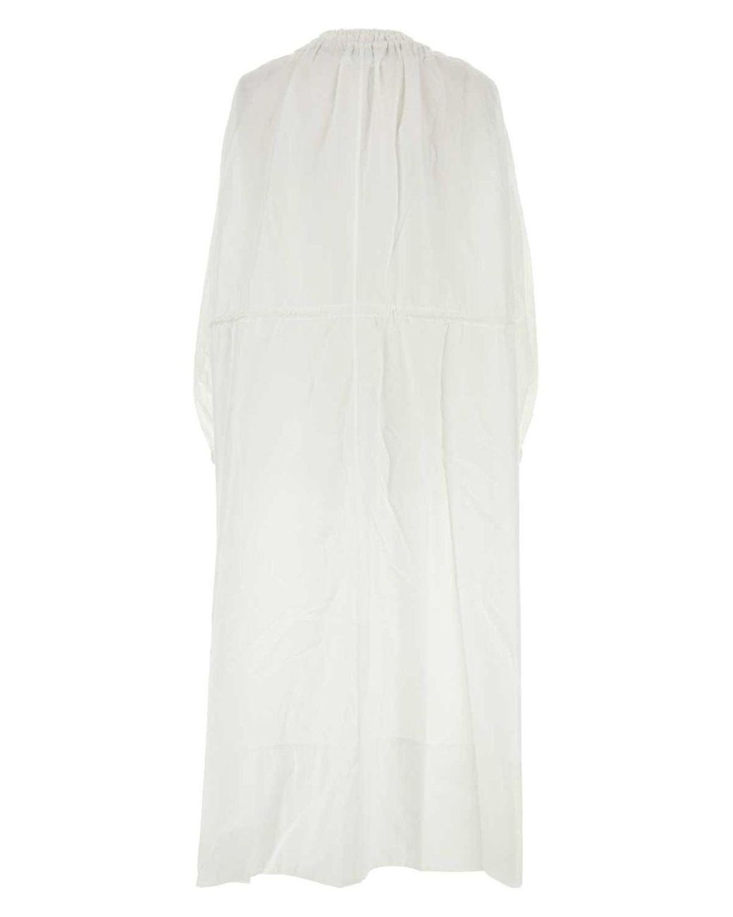 Jil Sander Cotton Dress in White | Lyst