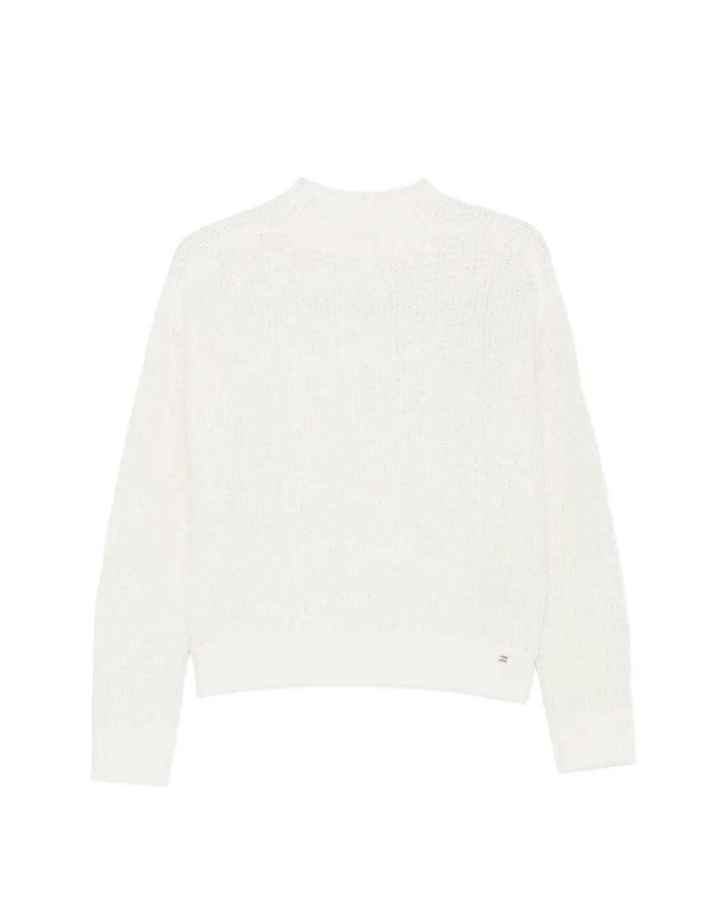 Herno White Boucle' Sweater