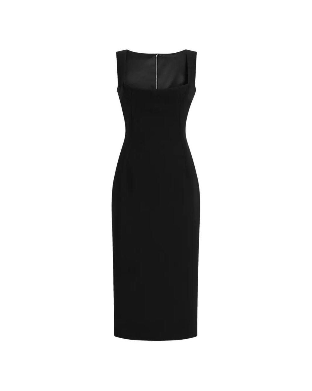 Dolce & Gabbana Black Double-Wool Crêpe Dress