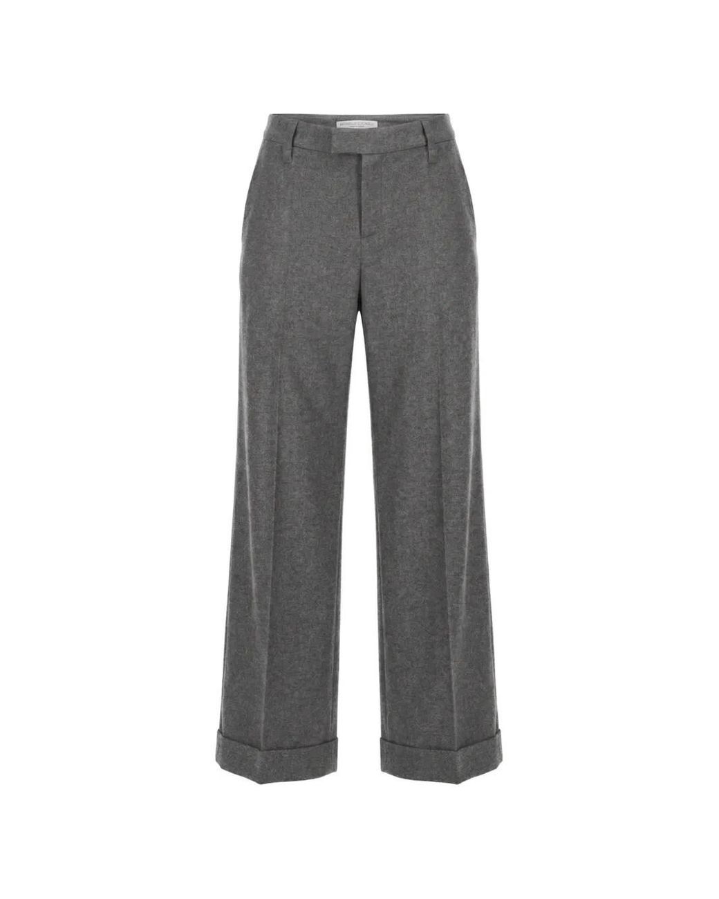 Brunello Cucinelli Gray Wool Trousers