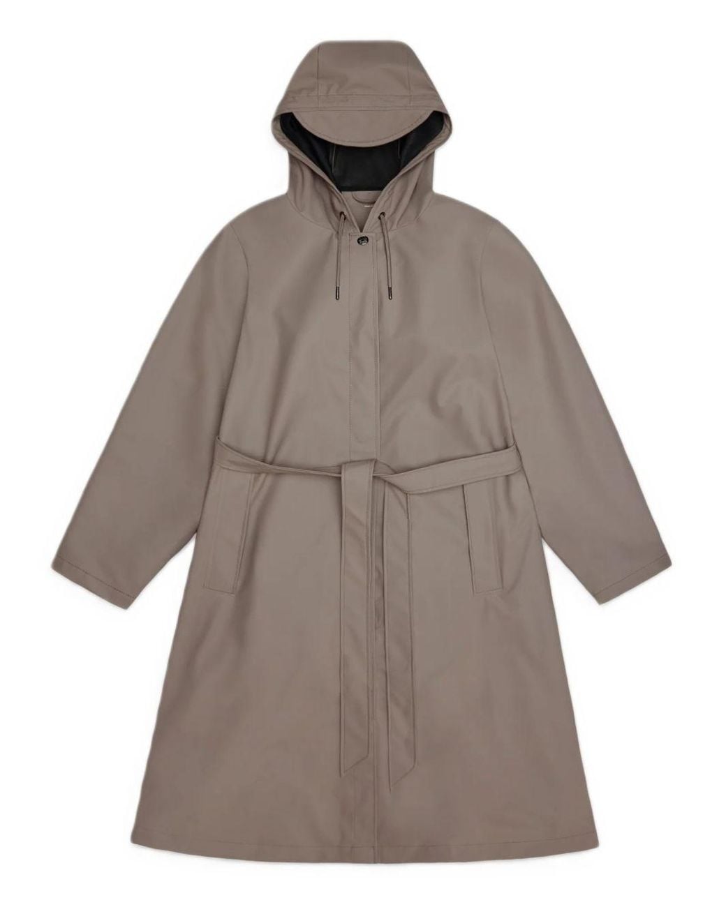 Rains Brown A Line Longer Jacket