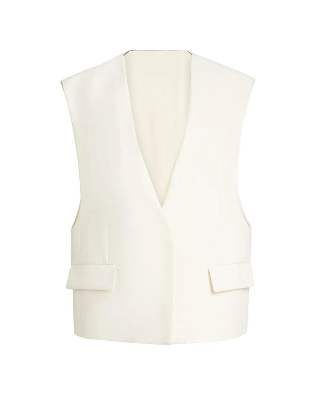 Brunello Cucinelli White Sleeveless Jacket