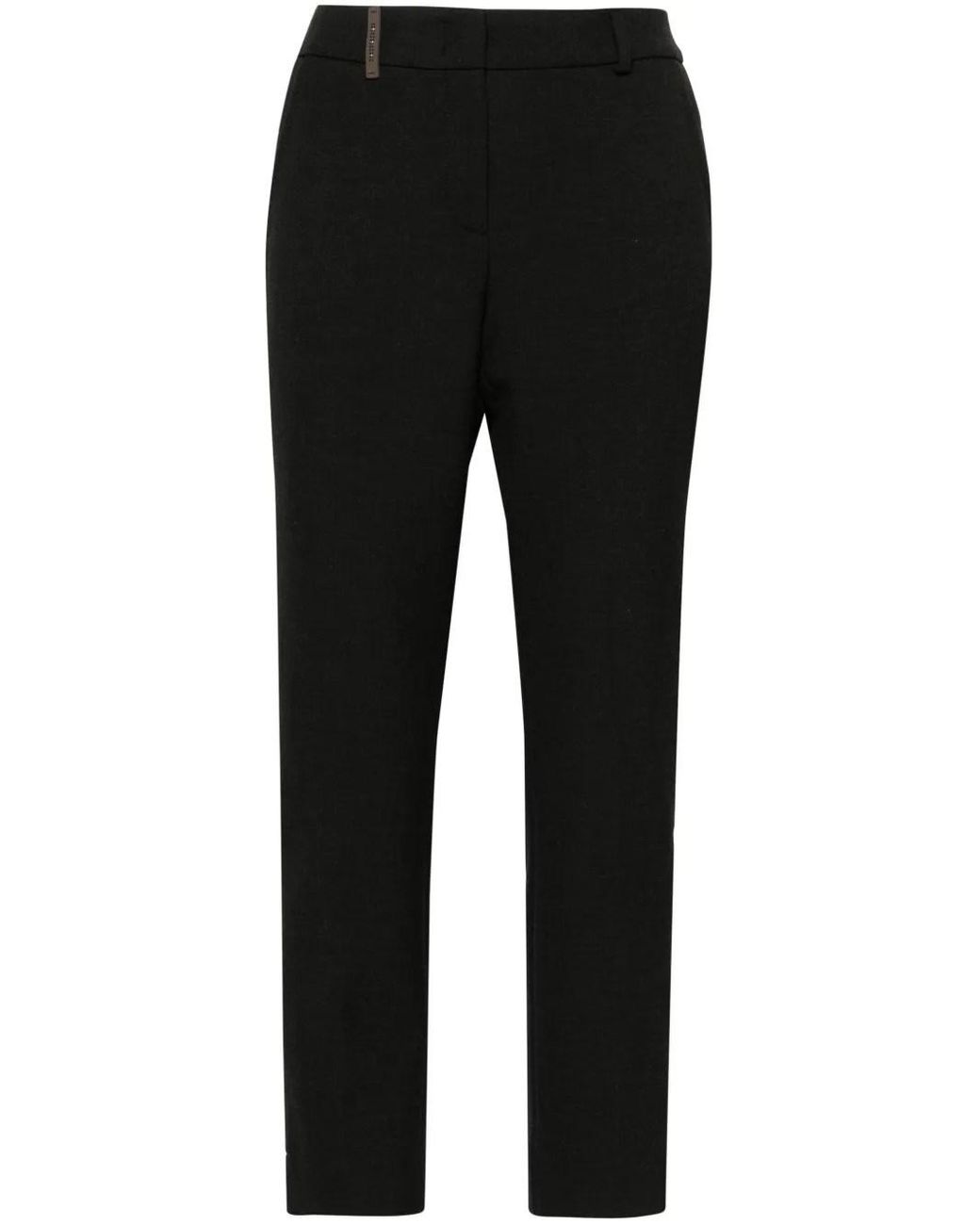 Peserico Black Cropped Trousers