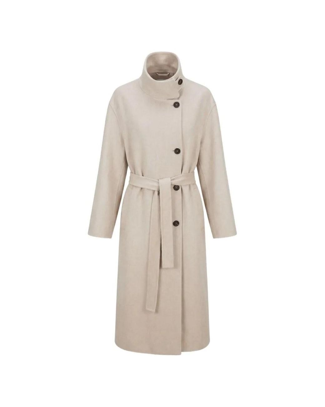 Cappotto Con Cintura di Brunello Cucinelli in White
