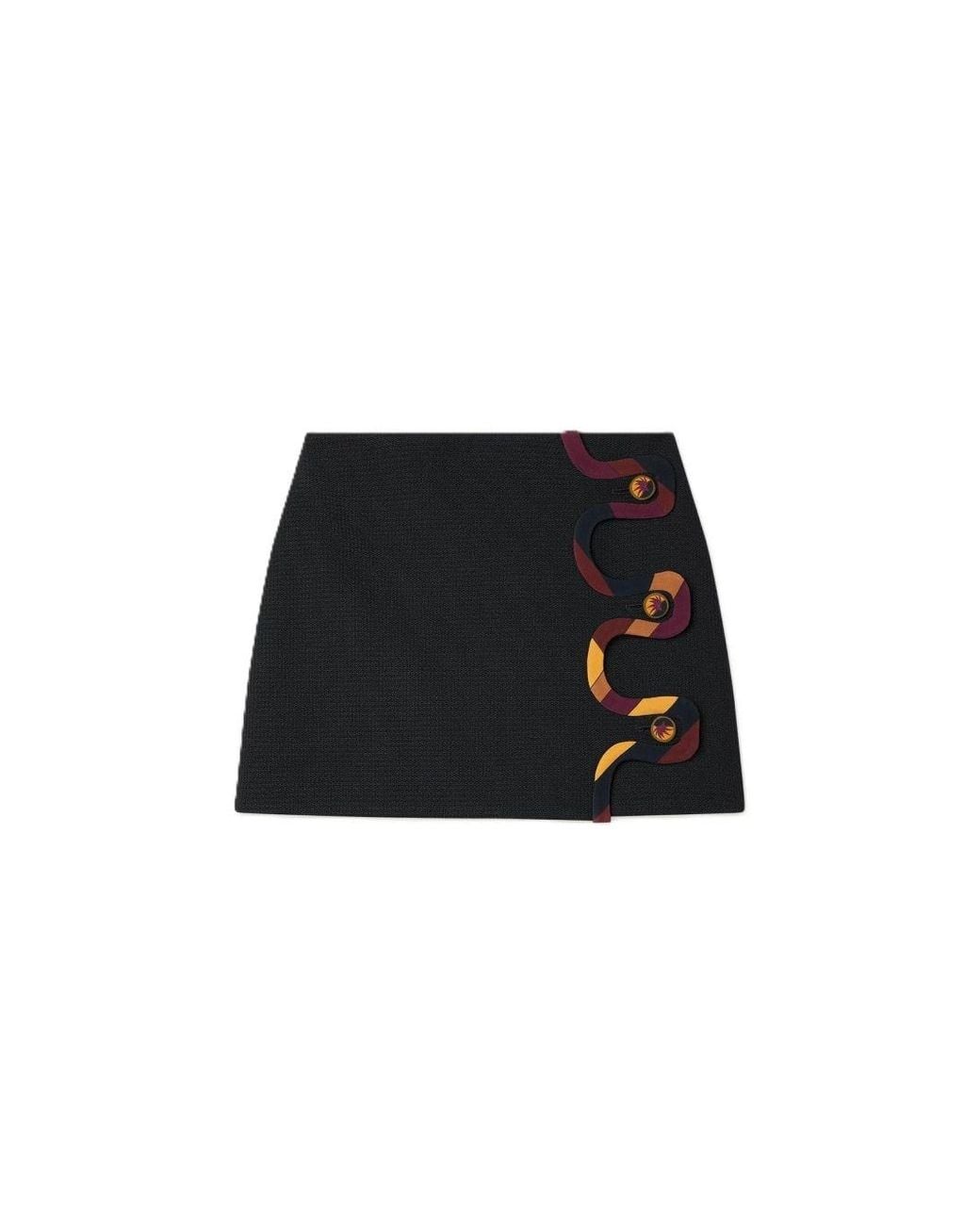 Emilio Pucci Black Gonna In Tecno Poudre Skirt