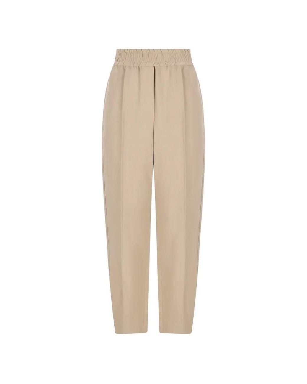 Brunello Cucinelli Natural Linen Blend Trousers
