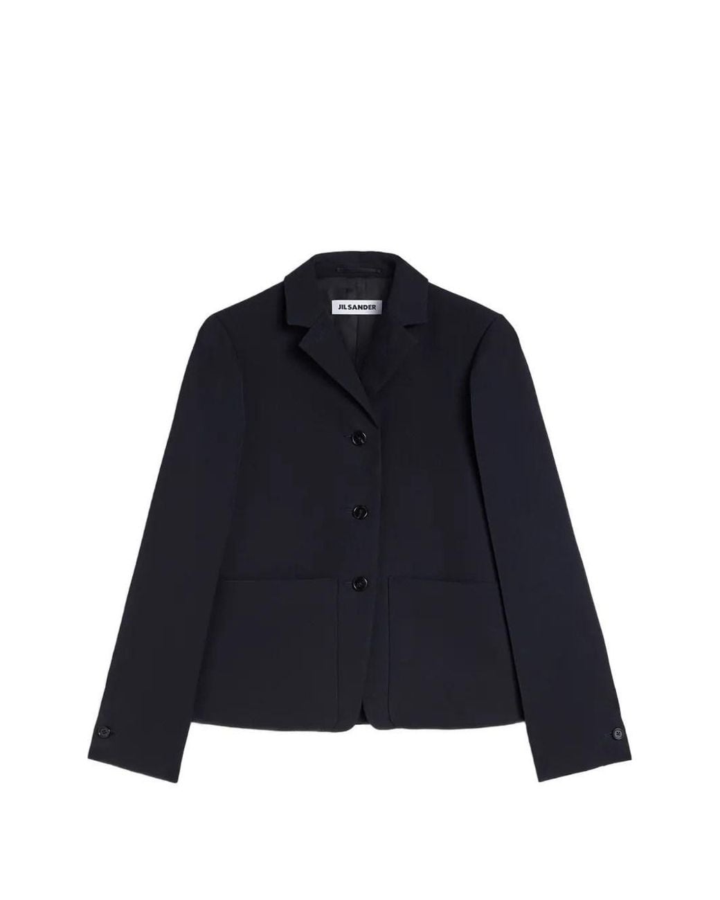 Jil Sander Blue Gabardine Wool Blazer