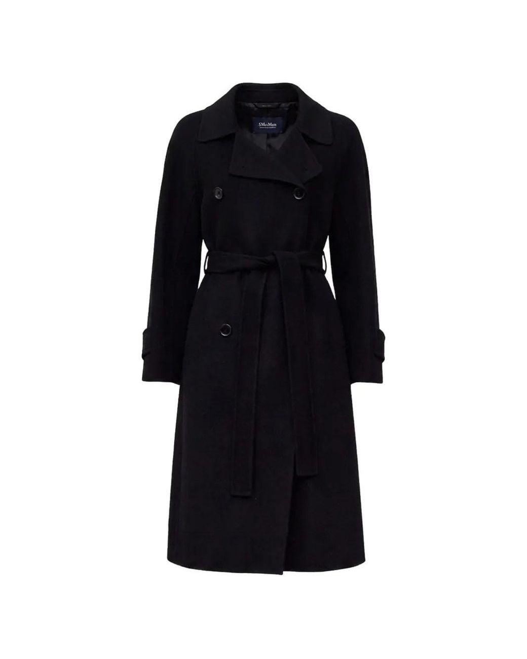 Max Mara Black Samanta Belted Coat