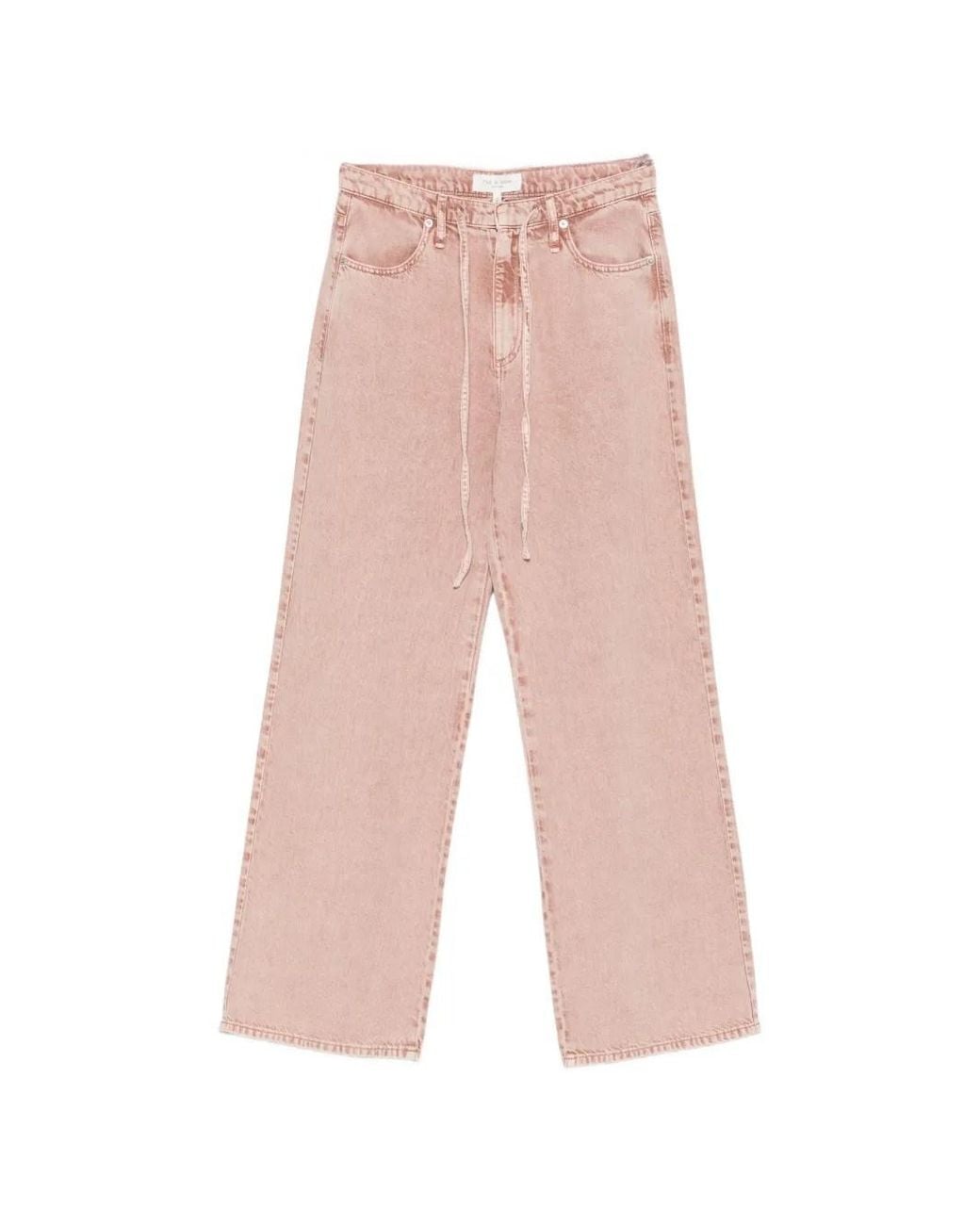 Rag & Bone Pink Jean Droit À Lien De Resserrage
