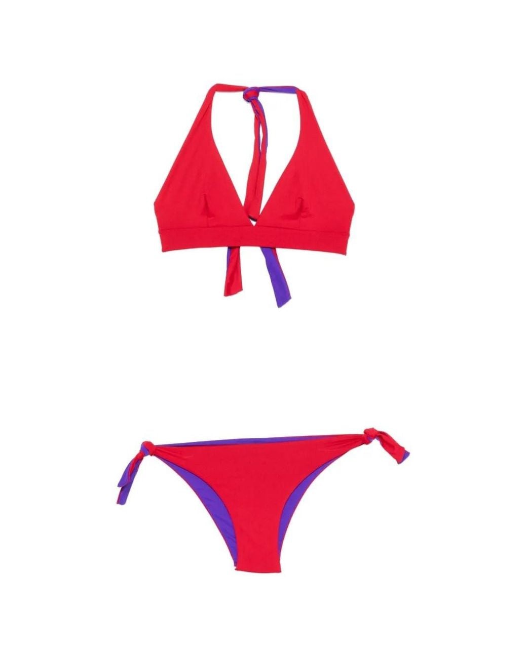 Fisico Red Reversible Bikini Set