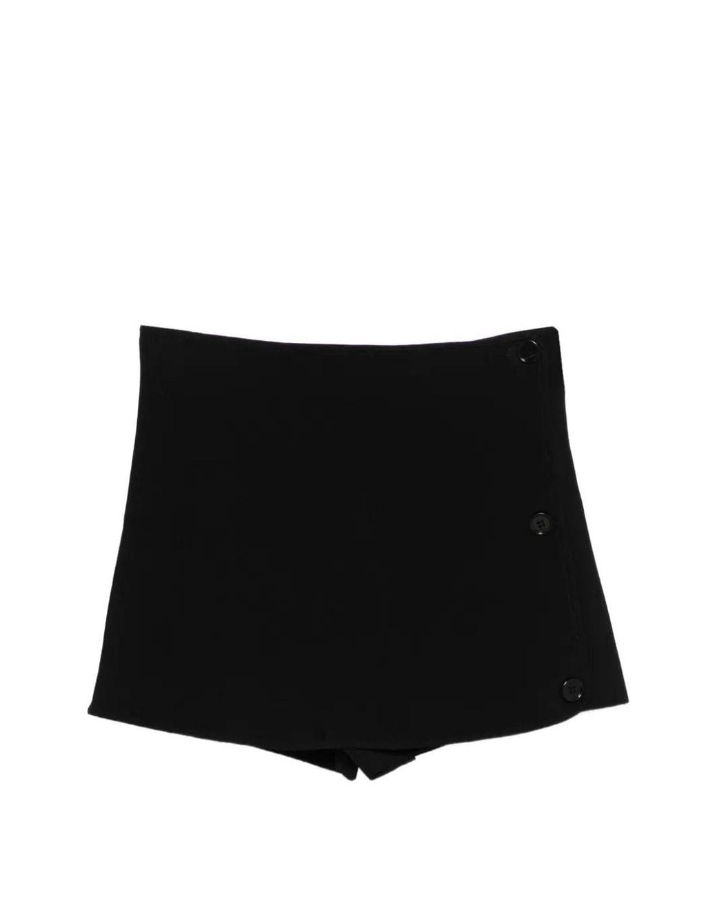 Courreges Black Logo-Embroiderd Shorts