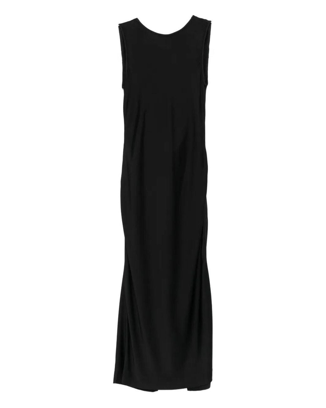 Another Tomorrow Black Cowl Back Dress
