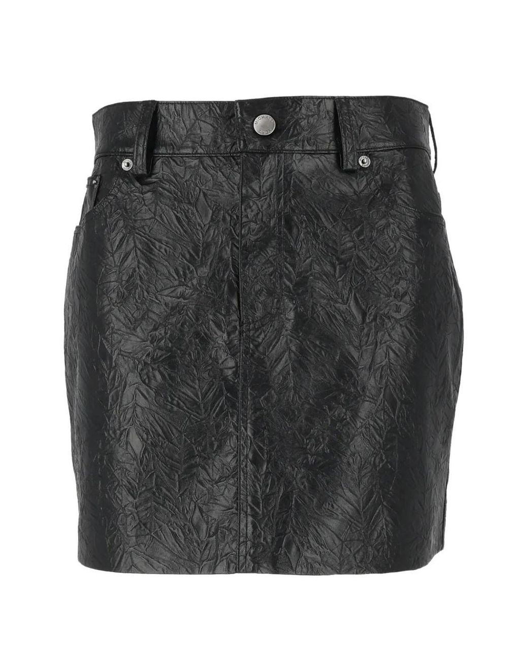 Michael Kors Black Crinkled Mini Skirt