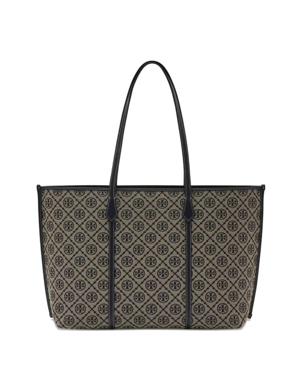 Tory Burch Black T Monogram Tote Bag
