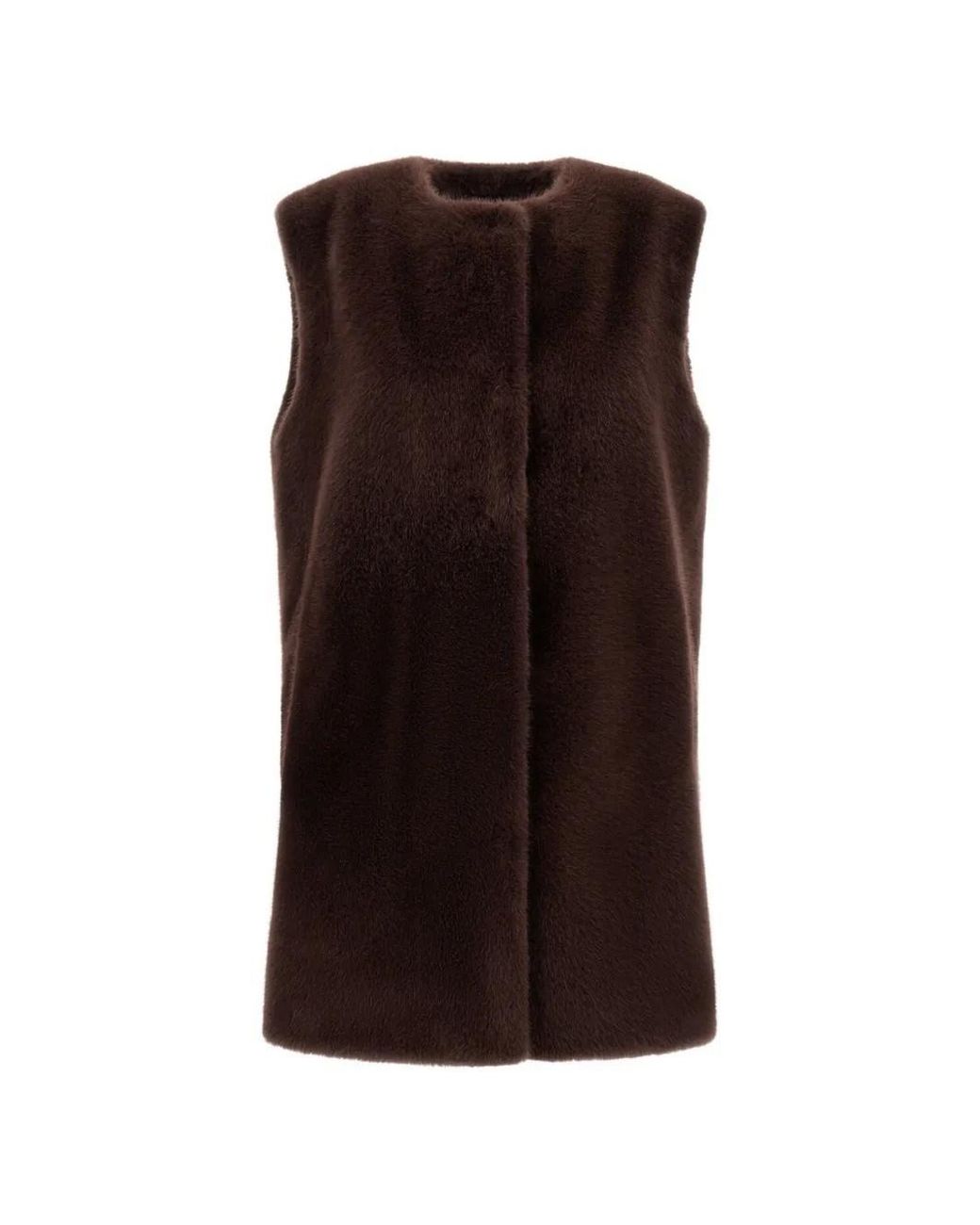 Herno Brown Faux Fur Vest