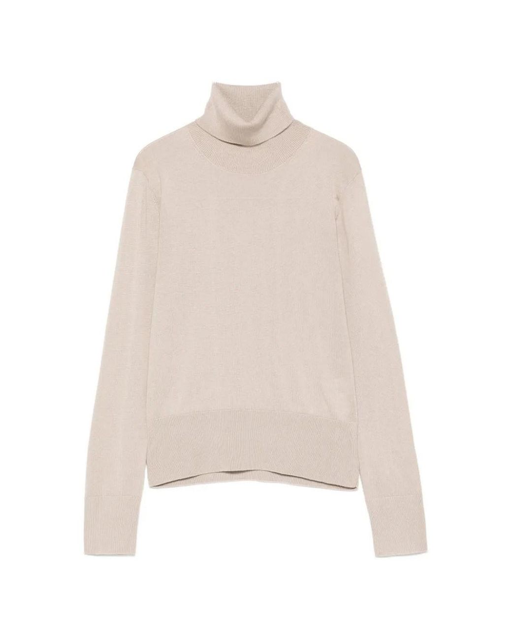 Alpha Studio White High Neck Sweater