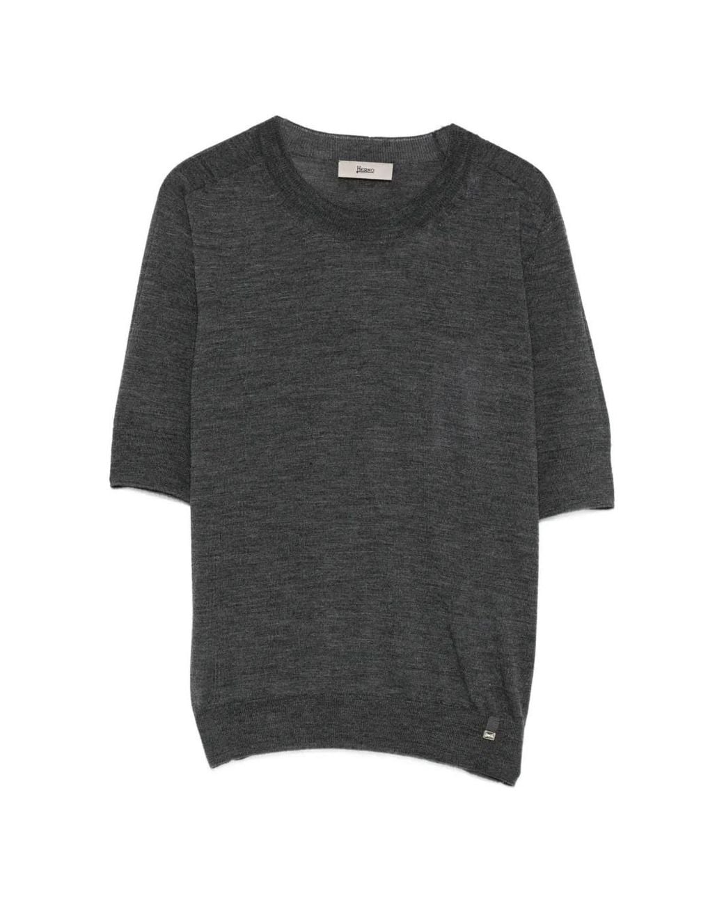 Herno Gray Anthracite Wool Sweater