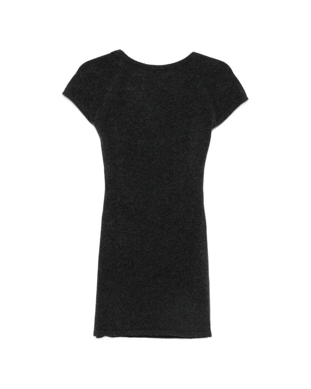 Christopher Esber Black Open-Back Cashmere Mini Dress