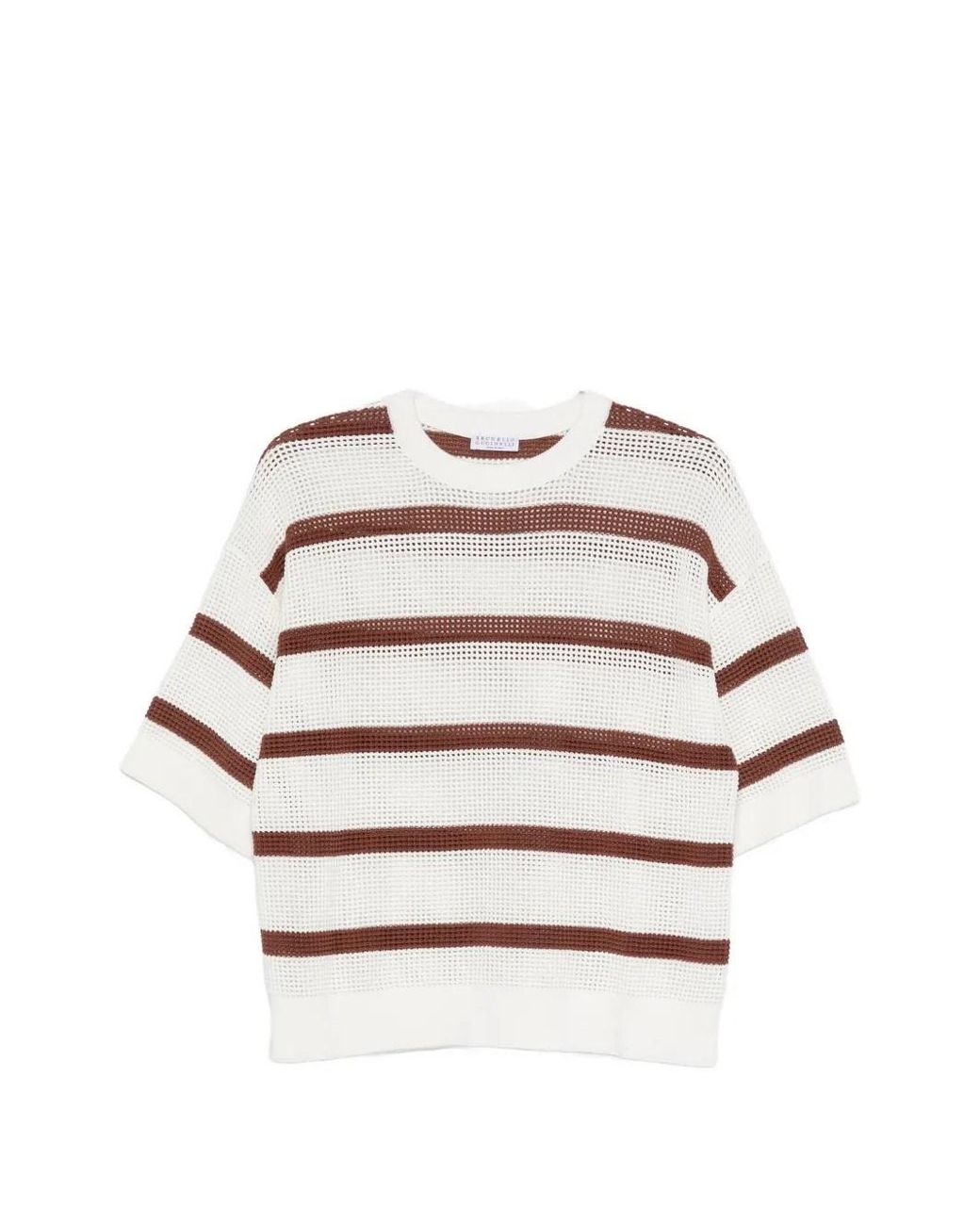 Brunello Cucinelli White Stripe Shirt