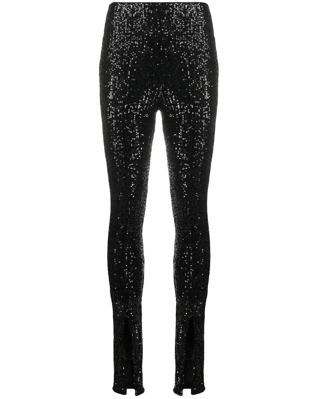 ROTATE BIRGER CHRISTENSEN Sequin Embroidered Front Slit Trousers in ...