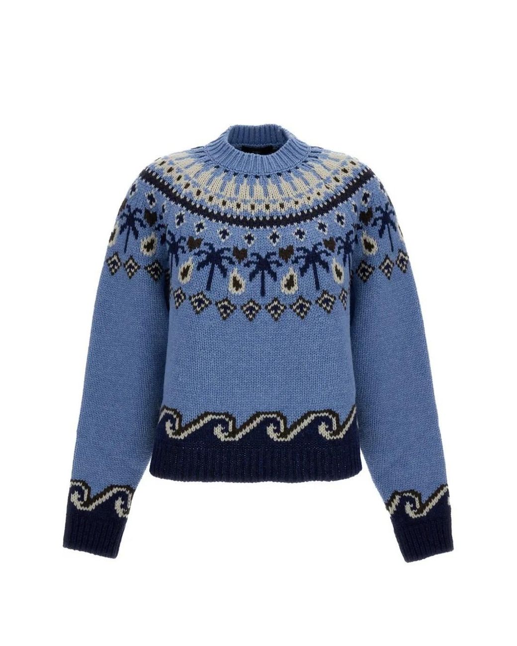 Alanui Blue Wool Sweater